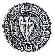 Sceau utilisé par frère Amblard, dans un acte relatif à une rente annuelle due à la maison templière de Roche près de Poitiers, 21 octobre 1283.
